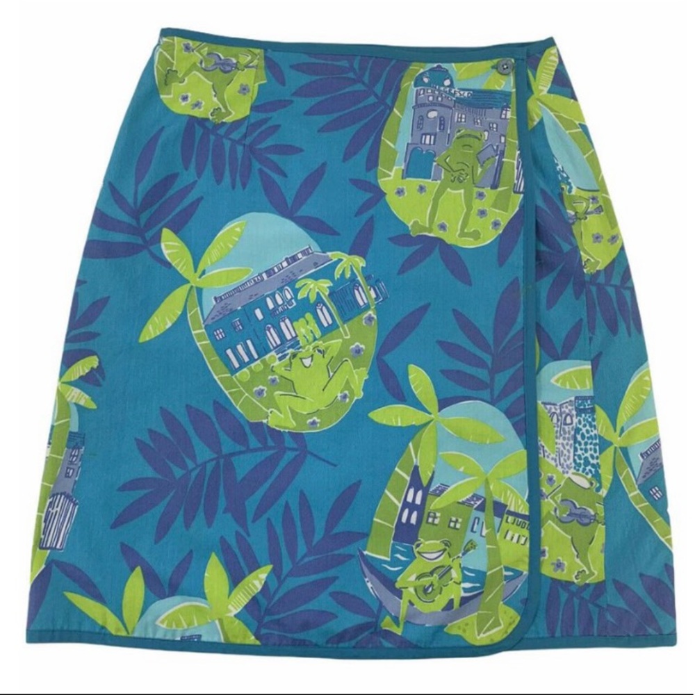 Lilly Pulitzer A-line Wrap Around Skirt.